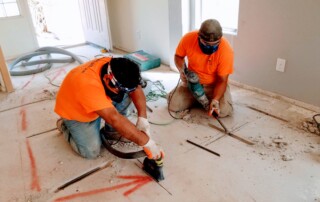 Structural crack stitching performed by Concrete Repairman LLC to restore integrity to a cracked foundation wall using advanced reinforcement methods. Call 480-725-7614 today to schedule a foundation inspection and get expert crack repair services. Concrete Repairman LLC offers reliable, long-lasting structural repair solutions tailored to Arizona homes.