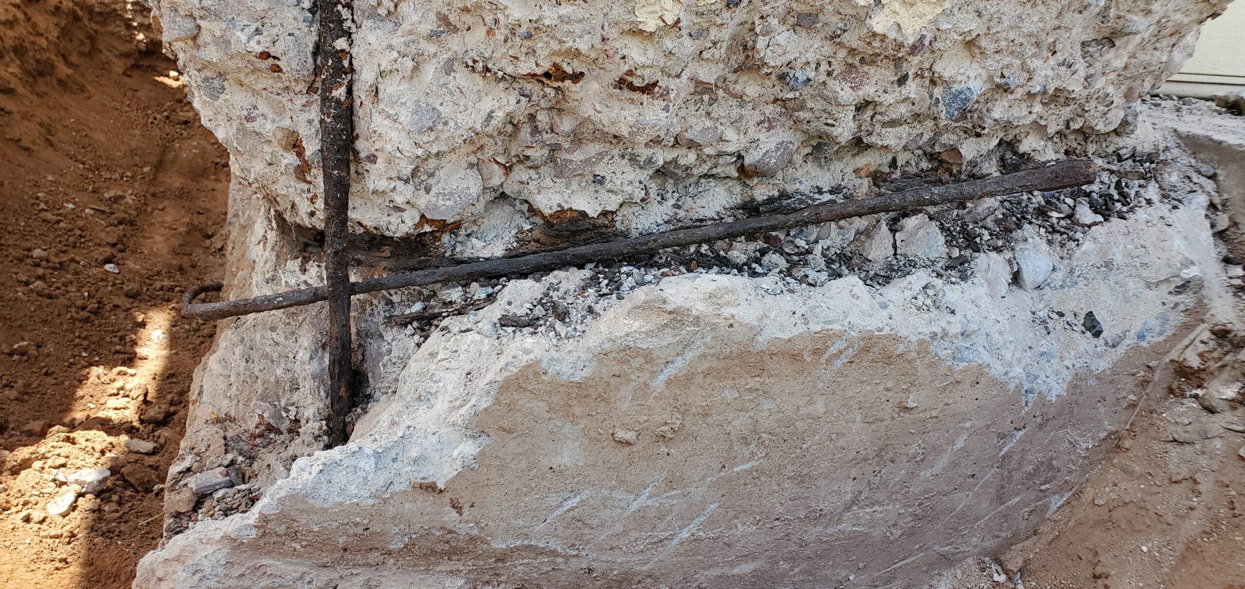 Stem wall repair in Chandler, Arizona by Concrete Repairman LLC, restoring structural integrity and preventing foundation damage caused by rebar corrosion and spalling. Call 480-725-7614 today to schedule a professional foundation inspection and get expert stem wall repair solutions. Concrete Repairman LLC is your trusted provider for long-lasting foundation repair services in Chandler and surrounding areas.